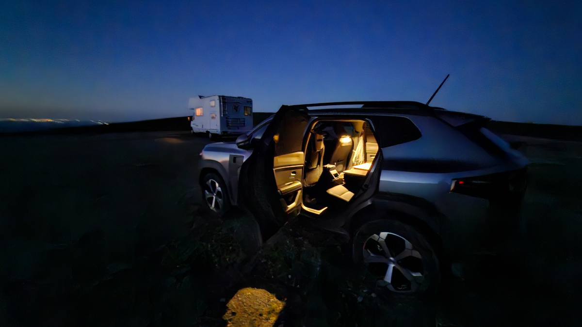 Nuit tombante sur le spot